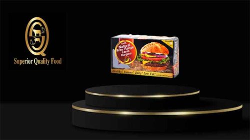 Halal Frozen Lamb burger Patties – Box Edition