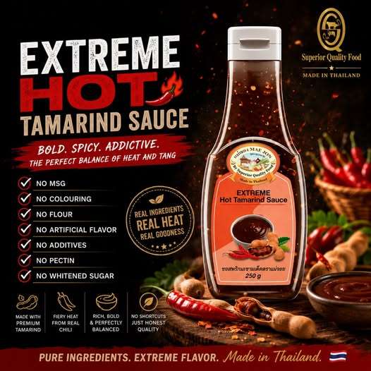 Spicy & hot tamarind sauce for Thai dipping, cooking and grilled meat recipes”