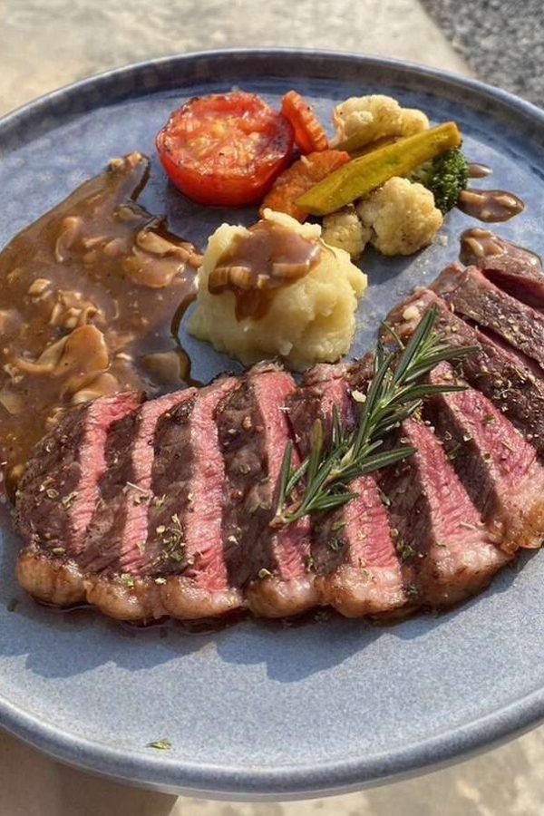 Medium Rare Halal Beef Steak